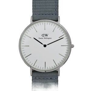 Daniel Wellington Classic Cornwall Light Blue Nylon Strap White Dial 41mm Men's